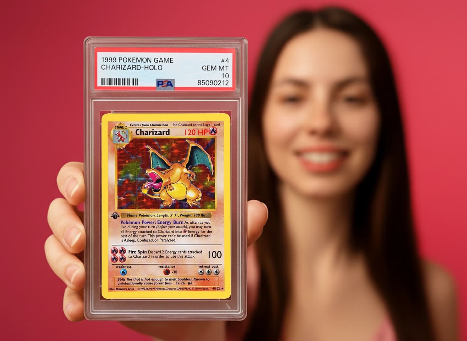 PSA 10 Gem Mint 1999 Pokemon Charizard-Holo card