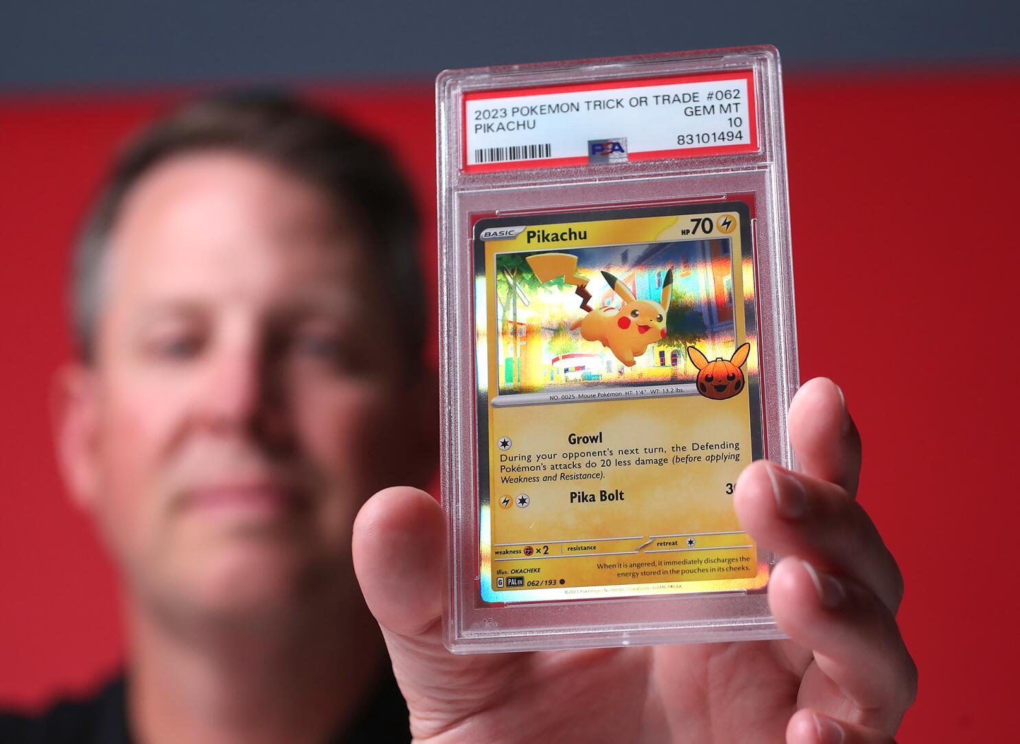 Graded Pokémon Pikachu trading card